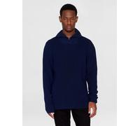KnowledgeCotton Apparel Troyer - 1/2 neck zip merino wool rib knit - aus Bio-Wolle Blau (Total Eclipse) L