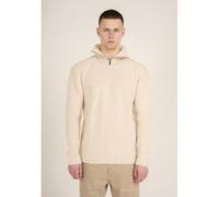 KnowledgeCotton Apparel Troyer - 1/2 neck zip merino wool rib knit - aus Bio-Wolle Natur (Kelp Melange) M