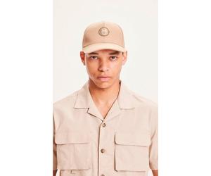 KnowledgeCotton Apparel Twill Badge Schirmmütze aus Bio-Baumwolle beige-light-feather-gray