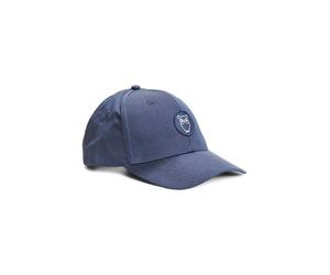 KnowledgeCotton Apparel Twill Badge Schirmmütze aus Bio-Baumwolle blau-total-eclipse