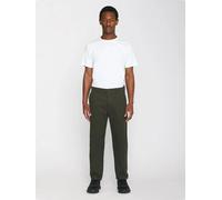 KnowledgeCotton Apparel Twill-Chinohose - CHUCK regular chino twill pants - aus Bio Baumwolle Grün (Forrest Night) 32 / 34