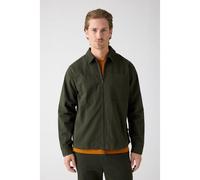 KnowledgeCotton Apparel Twill-Overshirt Hemdjacke aus Bio-Baumwolle GOTS/Vegan gruen (forrest) night L