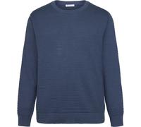 KnowledgeCotton Apparel Herren Vagn Bubble Knit Crew Neck Pullover (Größe S, blau)