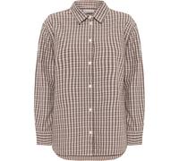 KnowledgeCotton Apparel Vega Relaxed Check Damen Hemden beige Größe S Lifestyle Hautfreundlich