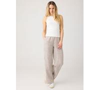 KnowledgeCotton Apparel Damen Posey Linen Stripe Hose (Größe S, braun)