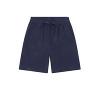 KnowledgeCotton Apparel Weite Seersucker-Shorts POSEY aus Bio-Baumwolle blau-night-sky XS