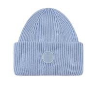 KnowledgeCotton Apparel Woll-Mütze - Rib Beanie - aus 100% Merino Wolle Blau (Asley Blue)