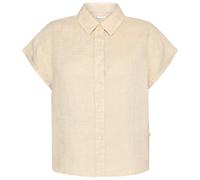 KnowledgeCotton Apparel - Women's Aster Fold Up S/S - Bluse, Gr. XL, beige (Yarndyed/LightFeatherGray)