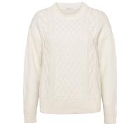 KnowledgeCotton Apparel Damen Cotton Cable Crew Neck Pullover (Größe L, weiss)
