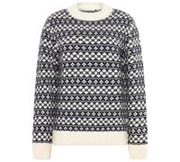 KnowledgeCotton Apparel - Women's Fair Isle Crew Neck - Wollpullover, Gr. S, grau (BlueStripe)