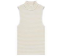 KnowledgeCotton Apparel - Women's High Neck Rib Top - Top, Gr. L, weiß (CremeStripe)