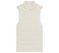 KnowledgeCotton Apparel - Women's High Neck Rib Top - Top, Gr. M, weiß (CremeStripe)