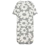 KnowledgeCotton Apparel - Women's Linen-Mix Printed T-Shirt Dress - Kleid, Gr. S, grau/weiß (Grey)