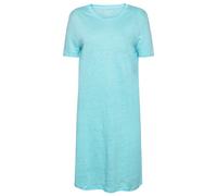 KnowledgeCotton Apparel - Women's Linen S/S T-Shirt Dress - Kleid, Gr. L, blau/türkis (Aqua/Esque)