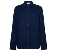 KnowledgeCotton Apparel - Women's Loose Fit Dobby Overshirt - Freizeitjacke, Gr. L, blau (Indigo)