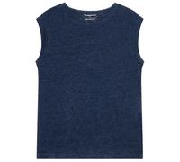 KnowledgeCotton Apparel - Women's Loose Fold Up Linen - Top, Gr. S, blau (TotalEclipse)