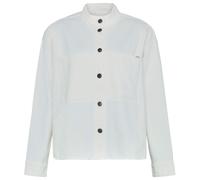 KnowledgeCotton Apparel - Women's Loose Stand Collar Heavy - Bluse, Gr. L, grau (Egret)