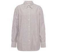 KnowledgeCotton Apparel - Women's Oxford Striped Boyfriend Fit Shirt - Hemd, Gr. XS, grau (RedStripe)
