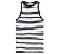KnowledgeCotton Apparel - Women's Racer Rib Top - Top, Gr. M, grau/weiß (Navy)