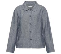 KnowledgeCotton Apparel - Women's Regular Linen Overshirt - Freizeitjacke, Gr. M, grau (VintageIndigo)