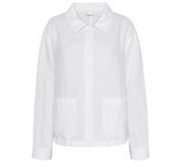 KnowledgeCotton Apparel - Women's Regular Linen Overshirt - Freizeitjacke, Gr. M, weiß (BrightWhite)