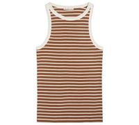 KnowledgeCotton Apparel - Women's Striped Racer Rib Top - Top, Gr. XXL, braun (DarkBrownStripe)