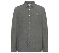 KnowledgeCotton Apparel - Zig-Zag Twill Structure Shirt - Hemd, Gr. S, grau (ForrestNight)