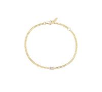 KnSam Armband Damen 18 Karat Au750 Gelbgold Echter Schmuck, 0.14ct Labor Erstellt Diamant Damen Armbänder Klassiker Smaragdschliff Weiß, Armreifen 18K Gold, 18CM