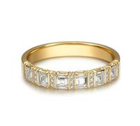 KnSam Echt Gold Schmuck 9K/14K/18K Weißgold Trauringe, Klassiker Zierlich Pärchen Ringe mit Labor Erstellt Diamant Prinzessschliff, Verlobungsring Weiß Gold Au 375/585/750, Gr.47-65