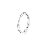 KnSam Echt Gold Schmuck Antragsring Weißgold 585 14 Karat, Zierlich Klassiker Partnerringe, Au585 Gold Verlobungsring, Gr.61 (19.4)