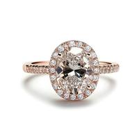 KnSam Echt Gold Trauringe Rose Gold 375, Pärchen Ringe Zierlich mit Moissanit, Partnerringe 9K Gold, Gr.61 (19.4)