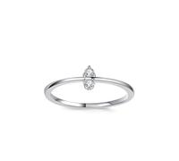 KnSam Echt Gold Trauringe Weißgold Au750 18 Karat, Stapelring Klassiker Dünn Doppel Antragsring mit Diamant, Gold 750 Bandringe, Gr.51 (16.2)