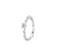 KnSam Echt Schmuck Partnerringe 9K Weißgold, Trauringe Klassiker Reihe Herz mit Labor Erstellt Diamant Herzschliff, Eheringe Au375 Gold, Gr.53 (16.9)