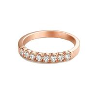 KnSam Echt Schmuck Partnerringe Au 375/585/750 Weißgold, Schmal Pärchen Ringe mit Labor Erstellt Diamant, Weiß Gold 9K/14K/18K Hochzeitsring, Gr.47-65