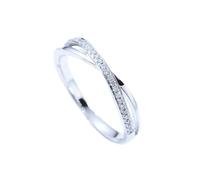KnSam Echt Weißgold 18K Au750 Solitärring, 0.1ct Labor Erstellt Diamant Verlobungsring Klassiker Rundschliff Weiß, Ring Gold 750, Gr.58 (18.5)