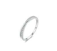 KnSam Echte Goldschmuck Hochzeitsring Weißgold 750 18 Karat, Klassiker Zierlich Pärchen Ringe mit Diamant, Au750 Gold Diamantring, Gr.58 (18.5)