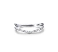 KnSam Echte Goldschmuck Verlobungsring Weißgold Au375, Zierlich Klassiker Bandringe mit Diamant, 9K Partnerringe, Gr.49 (15.6)