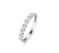 KnSam Echter Schmuck 9K/14K/18K Weißgold Trauringe, Klassiker Hochzeitsband mit Diamant, Partnerringe Weiß Gold Au 375/585/750, Gr.47-65