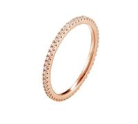 KnSam Echter Schmuck Rosegold 14K 585 Partnerringe, Ewigkeit Verlobungsring mit Moissanit, Freundschaftsringe Rose Gold Au585, Gr.63 (20.1)