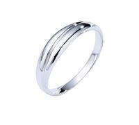 KnSam Partnerringe Weißgold 18K Au750 Echt Gold, Diamantring Klassiker, Ring Gold 750, Gr.58 (18.5)