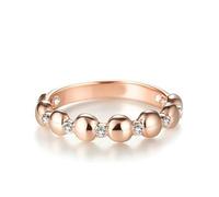KnSam Rosegold 375 9 Karat Trauringe Echt Schmuck, Klassiker Eheringe mit Diamant, Diamantring Rose Gold Au375, Gr.48 (15.3)