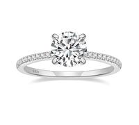 KnSam Silber Ring Damen Hochzeit 925 Sterling Silber, Ewigkeitsring Trauringe Frau mit Zirkonia, Damen Hochzeit Ring, Gr.58 (18.5)