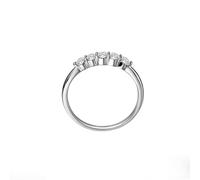 KnSam Verlobungsring 18K Weißgold Au750 Echte Goldschmuck, Labor Erstellt Diamant Hochzeitsring Klassiker Rundschliff Weiß, Ring Gold 750, Gr.54 (17.2)