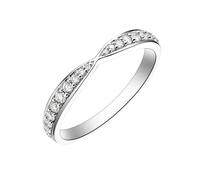 KnSam Weißgold 18 Karat Au750 Hochzeitsring Echt Schmuck, 0.22ct Labor Erstellt Diamant Pärchen Ringe Klassiker Rundschliff Weiß, Ring 18K Gold, Gr.53 (16.9)