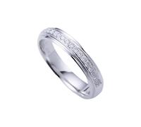 KnSam Weißgold 18 Karat Eheringe Echtgold Schmuck, 0.22ct Labor Erstellt Diamant Freundschaftsringe Klassiker Rundschliff Weiß, Ring Au750 Gold, Gr.61 (19.4)