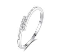 KnSam Weißgold 18K 750 Hochzeitsband Echtes, Klassiker Partnerringe mit Diamant, Verlobungsring 18K, Gr.62 (19.7)