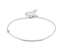 KnSam Weißgold 18K Armband Charms Echtschmuck, Zierlich Frau Armbänder mit Labor Erstellt Diamant, Armreifen Au750 Gold, 19+3cm