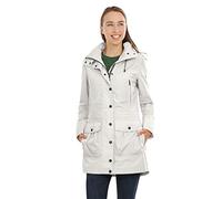 Knuffelwuff Damen Übergangsjacke - Leichte wasserdichte Jacke Lexington Größe: L - 40 Beige - Atmungsaktive Regenjacke mit extra vielen Taschen für Outdoor, Wandern, Reisen, Gassi gehen