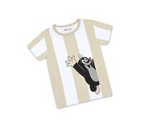 koaa Der Kleine Maulwurf Guck Guck Stripes T-Shirt - der kleine Maulwurf, farbiges Shirt gestreift, weiß braun gestreift, 104-128 (DE/NL/SE/PL, Numerisch, 110, Regular, Weiß/Braun)