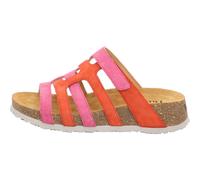 Think! Damen Pantolette KOAK chromfrei gegerbte, nachhaltige Fuxia/Kombi Größe 38